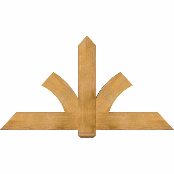 Ekena Millwork Redmond Rough Sawn Timber Gable Bracket, Western Red Cedar, 60"W x 32"H x 4"D x 6"F, 13/12 Pitch GBW060X32X0406RED00RWR - main
